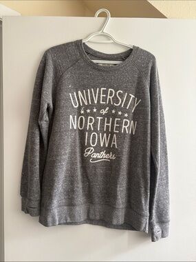 Pressbox Gray University of Northern Iowa Panthers Crewneck Sweatshirt